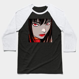 red aka crimson cyberpunk lady ecopop lust women art Baseball T-Shirt